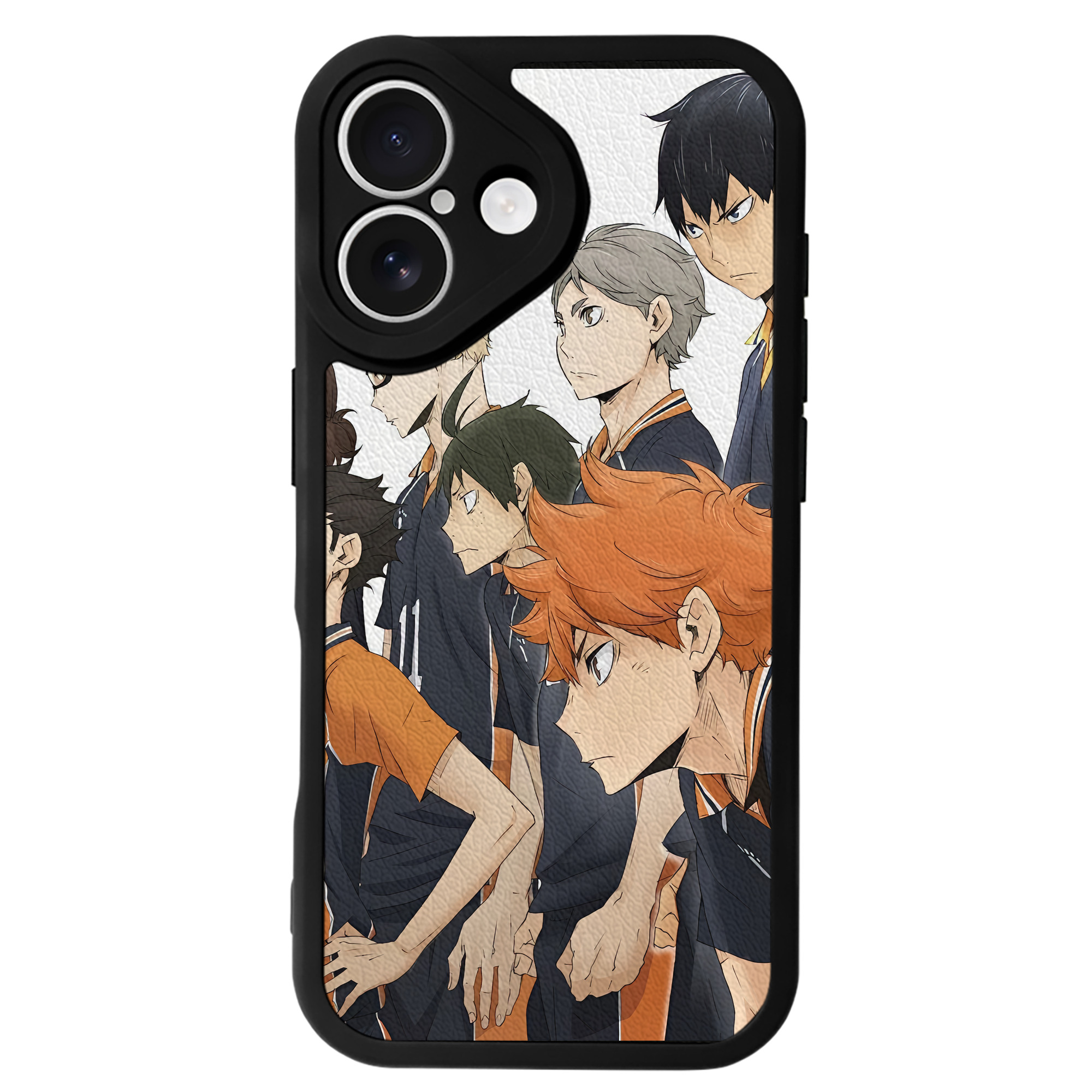 （画像用） ハイキュー!! Haikyu!! 【iPhone 16シリーズ対応】シリコンスマホケース（レザー調） 材質：シリコン